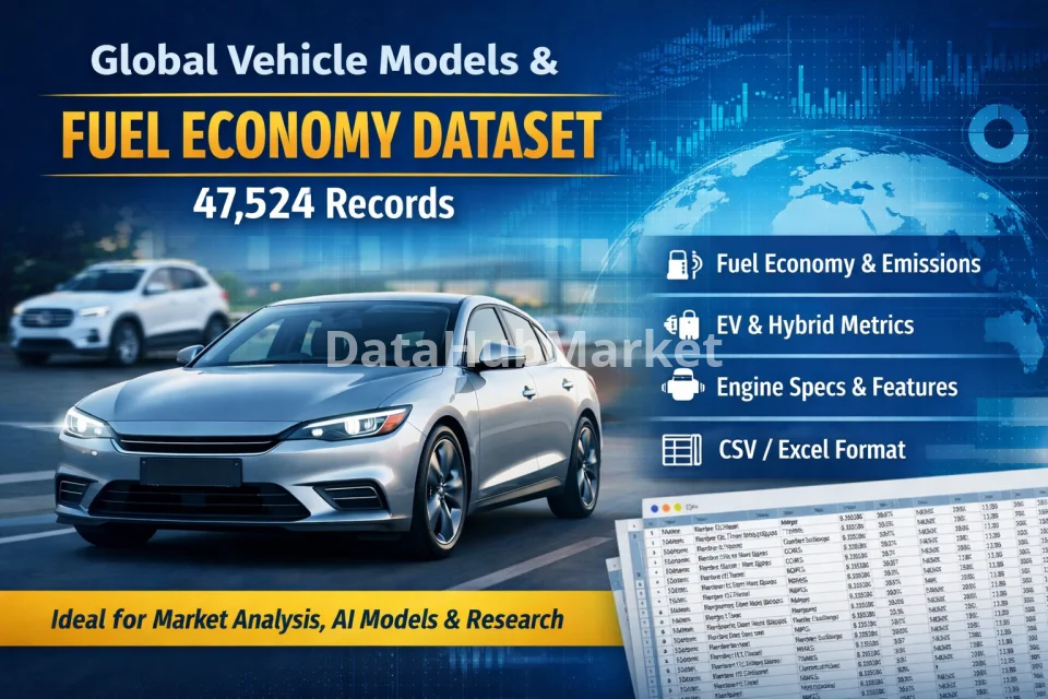 Global Vehicle Models & Fuel Economy Dataset – 47,524 Records